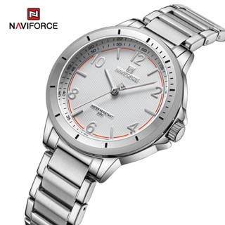 Naviforce ของแท้ นาฬิกาข้อมือควอตซ์แฟชั่น สายแสตนเลส กันน้ํา สําหรับสตรี 2023 5021