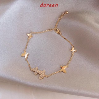 Doreen สร้อยข้อมือ งบ สําหรับผู้หญิง ผีเสื้อ หรูหรา สีทอง สีเงิน เครื่องประดับมือ