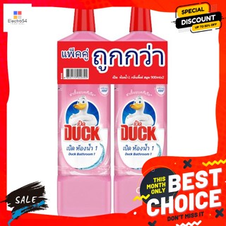 Duck(เป็ด) เป็ด โปร ห้องน้ำ 1 น้ำยาทำความสะอาดห้องน้ำ กลิ่นพิ้งค์ สมูท 900 มล. แพ็คคู่ Duck Pro Bathroom 1 Bathroom Clea