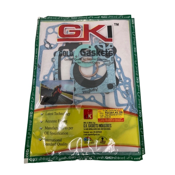 Gasket FULL KIT ( OVERHAUL ) NS200/RS200 PULSAR BAJAJ GKI BRAND