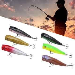 Fishi 6 Pcs จำลอง Popper Fishing Lure เหยื่อตกปลาพลาสติกสำหรับน้ำจืดน้ำเค็ม สี 8.5 ซม. 13.4g