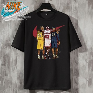 Nike Air Jordan เสื้อยืดสูงสําหรับผู้ชายพิมพ์แฟชั่นกีฬาเสื้อยืดคุณภาพผ้าฝ้าย ;~T_11