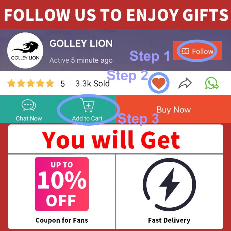 Golley LION สายเคเบิลแจ็คไมโครโฟน 3.5 มม. เป็น XLR ตัวเมีย XLR เป็น 1/8 นิ้ว