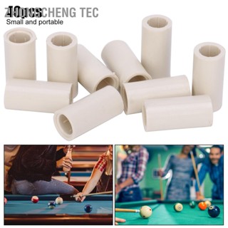 Zhongcheng Tec 40pcs Pool Cue Ferrules White Fiber Stick Rod Repairing เครื่องมือ หลอด อุปกรณ์บิลเลียด