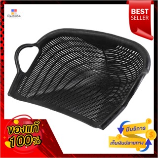 RATTAN บุ้งกี๋หวายใหญ่ W.PLASTIC สีดำRATTAN CLAM-SHELL SHAPED BASKET W.PLASTIC BLACK LARGE