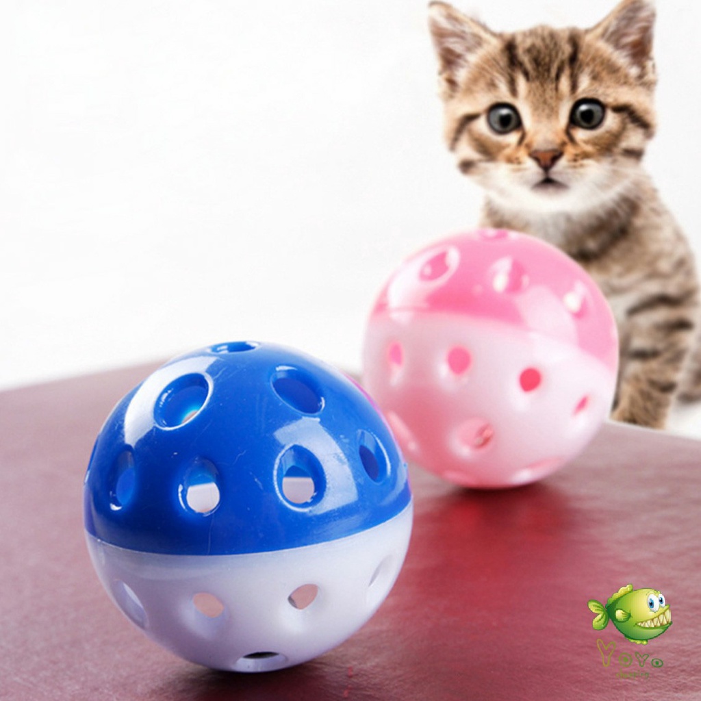 YOYO ลูกบอล""กุ๊งกิ๊ง""สองสีาสติกของเล่นสำหรับสัตว์เลี้ยง ของเล่นหนู Two-color ball pet toy