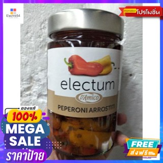 Damico Electum Peperoni Arostiti พริกหวานในน้ำมันทานตะวันปรุงรส 285 กรัม Damic