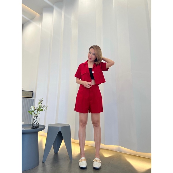 ชุดเซ็ต ( ขาสั้น +แขนสั้น&แขนกุด )ลินินผสมฝ้ายเกรดพรีเมี่ยม
