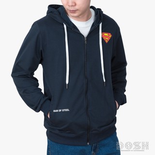 DOSH MENS JACKET HOODIE SUPERMAN เสื้อแจ็คเก็ตฮู้ด DSMJ5012-NV