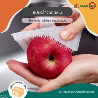 แปรงล้างผักผลไม้ ขนาด 9x9cm 5 สี ม่วง ชมพู ฟ้า เขียว ขาว Fruit vegetable brush แผ่น แปรง ล้าง จาน ผัก ผลไม้ มิตสห Hybaan