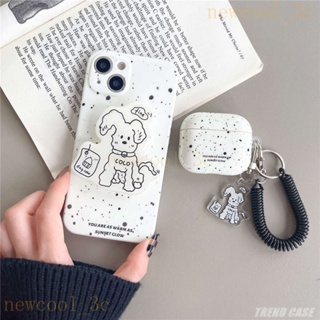 เคสหูฟัง แบบนิ่ม ลายการ์ตูนลูกสุนัขน่ารัก สไตล์เกาหลี สําหรับ AirPods 3 1 2 Pro❤Dley