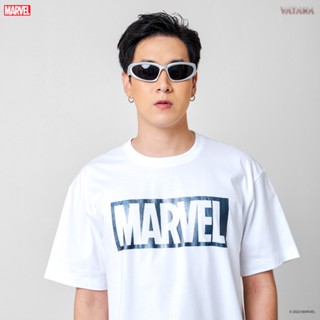 VATANA - เสื้อยืดแขนสั้น สีขาว พิมพ์ลาย MARVEL ONYX BLUE_03