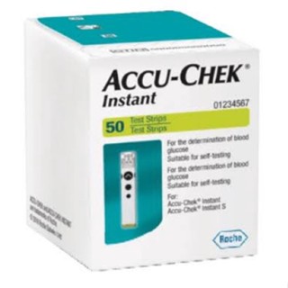 แผ่นตรวจน้ำตาล Accuchek Instant 50ชิ้น