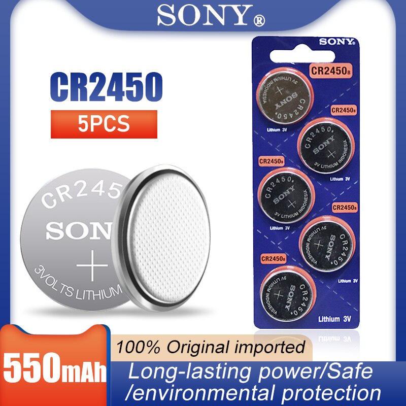 เครื่องคิดเลขแบตเตอรี่ลิเธียม 3V สําหรับ Sony CR2450 CR 2450 DL2050 BR2450