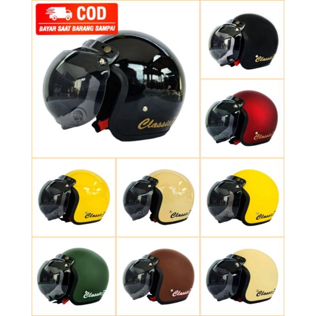 หมวกกันน็อค Hrk classic bogo สามบรรทัด กระจกนูน หมวกกันน็อค bogo ผู้ใหญ่สําหรับผู้ชายและผู้หญิง คอเต