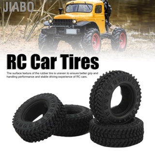 Jiabo 4PCS 1.25in RC Crawler Mud Tires Rubber Car Wheel Set for FMS FCX24 Axial SCX24 1/24 Black