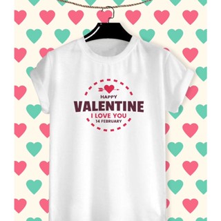 เสื้อยืดลาย วาเลนไทน์ Happy Valentine