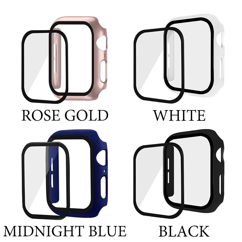 2 in 1 เคส สำหรับ iwatch 7/8/6/5/4/3/2/1/SEเคส Watch สายนาฬิกา PC+Glass Iwatch series10/11 case - รูปที่ 6