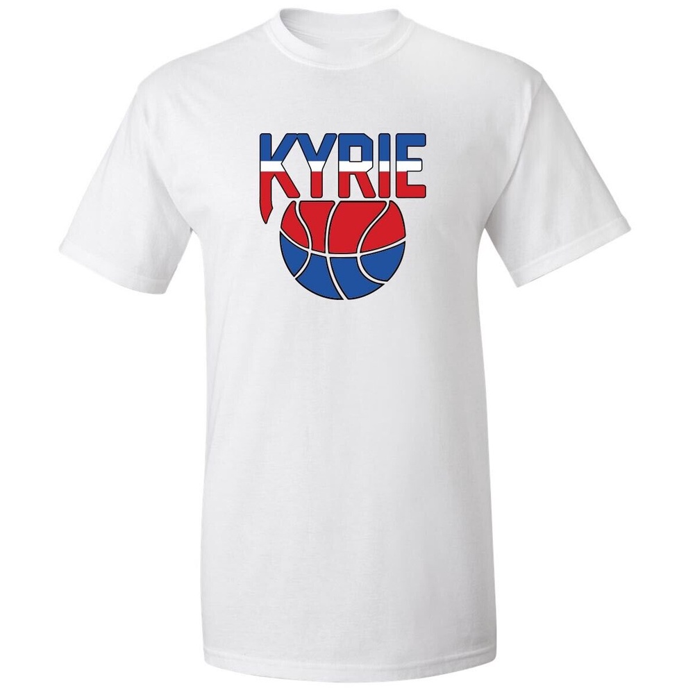 เสื้อยืดโลโก้ Kyrie Irving Nets Old School New Jersey Nets