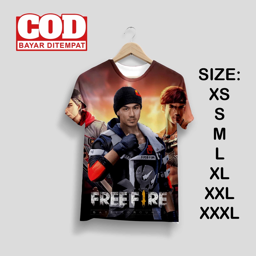 เสื้อยืด FullPrint Free Fire | เสื้อยืด AOP Free Fire