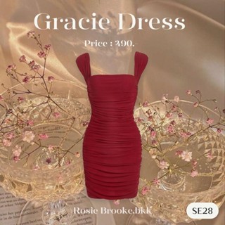 SE28 l GRACIE DRESS เดรสผ้าย่น เซ็กซี่