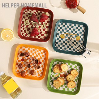 Helper Homemall จานพลาสติก ขนาดเล็ก เกรดอาหาร สําหรับใส่ขนมขบเคี้ยว 4 ชิ้น