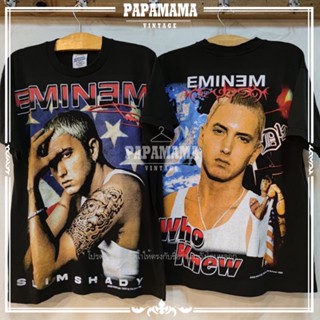 [ EMINEM ] Who Knew The White Rapper M&amp;M original bootleg เสื้อวง เสื้อทัวร์ เสื้อแรปเปอร์ rapper papamama vintage shirt