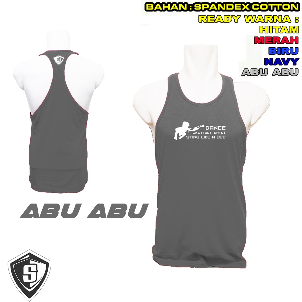 เสื้อกล้าม Boxer Fitness Quote muhammad ali