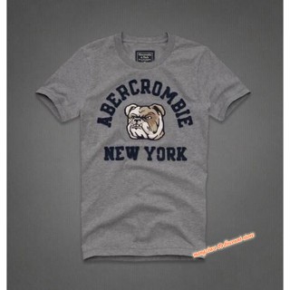 Abercrombie เสื้อยืดคอกลม แขนสั้น ผ้าฝ้ายนุ่ม สําหรับผู้ชาย