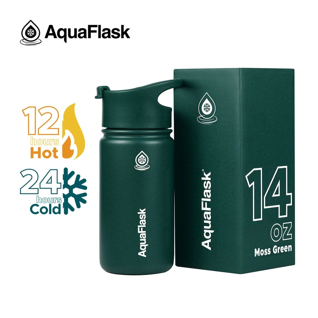 AquaFlask Regular 14oz - กระบอกน้ำเก็บความเย็น กระติกน้ำสแตนเลส 14ออนซ์ thumbnail 9