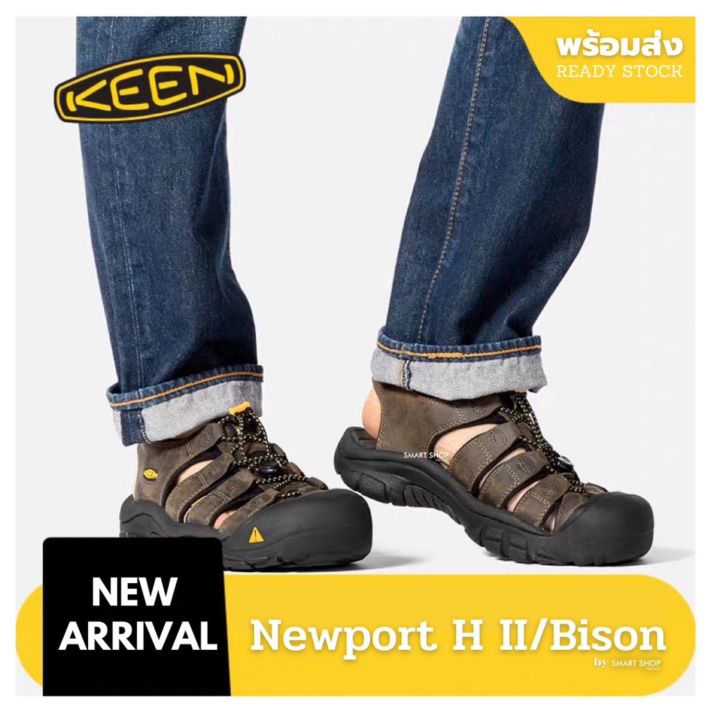KEEN MEN'S NEWPORT Leather -BISON รองเท้ารัดส้นหนังพรีเมี่ยม สำหรับเดินป่า แคมปิ้ง