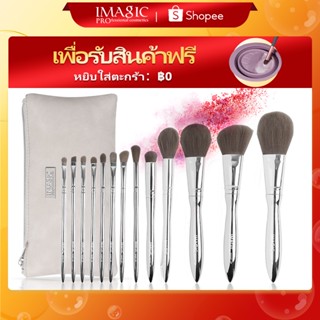 IMAGIC Silver Professional Makeup Brush Set 13 Pcs/Set /With Cosmetic Bag