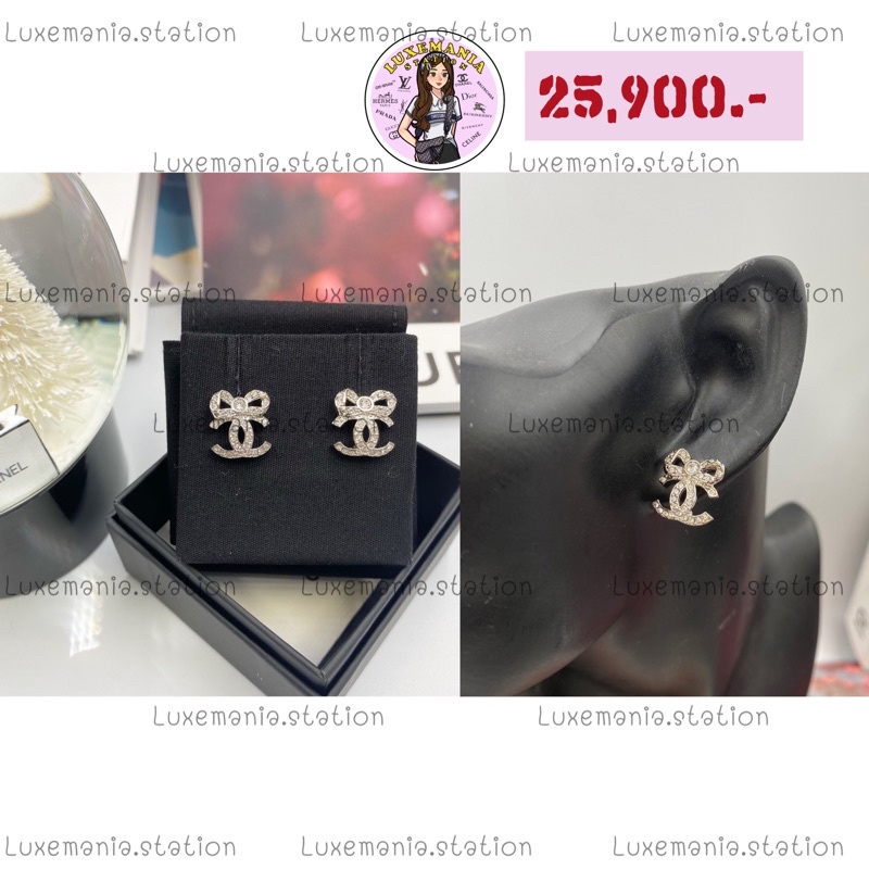 👜: New!! Chanel Earrings 1.3 cm SHW‼️ก่อนกดสั่งรบกวนทักมาเช็คสต๊อคก่อนนะคะ‼️