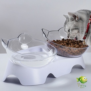 YOYO ชามอาหารสัตว์เลี้ยง แบบคู่/แบบเดี่ยว อุปกรณ์สัตว์เลี้ยง Pet bowl