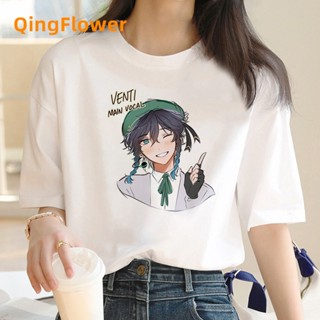 Genshin Impact Cartoon Anime New Designs Oversized White Shirt For Men Women 2022_03