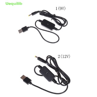 Uequilib DC-DC สายเคเบิลแปลง USB 5V เป็น 9V 12V แจ็ค 5.5*2.1 มม.