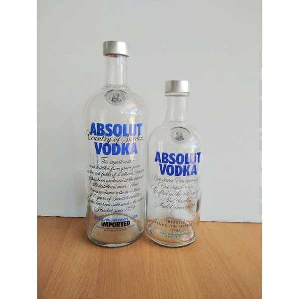 ขวดเหล้านอก  Absolute Vodka ขวดเหล้าเปล่า สวยๆน่าสะสม