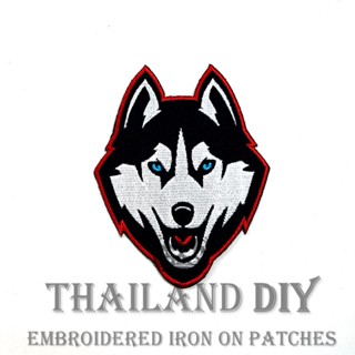 🐺 ตัวรีดติดเสื้อ หัวหมาป่า หมาป่า สุนัขจิ้งจอก Wolf Fox Patch งานปัก WOP DIY ตัวรีด อาร์มติดเสื้อ เสื้อแจ็คเก็ต เสื้อทีม