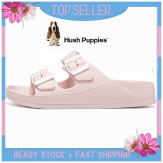 Hush Puppies รองเท้าแตะ ส้นแบน สไตล์เกาหลี ขนาดใหญ่ EU 40 41 สําหรับผู้หญิง