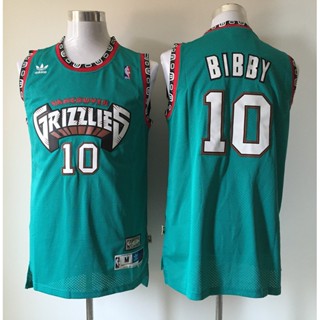 ขายดี เสื้อกีฬาแขนกุด ผ้าตาข่าย พิมพ์ลาย NBA Jersey Memphis Grizzlies No.10 Bibby Bibby สีเขียว The GIofej09MEbfjb40