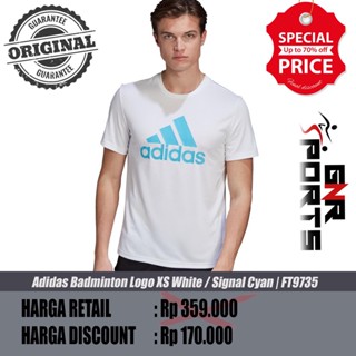 Adidas Badminton Logo XS White T-shirt | Ft9735 100% Original_11