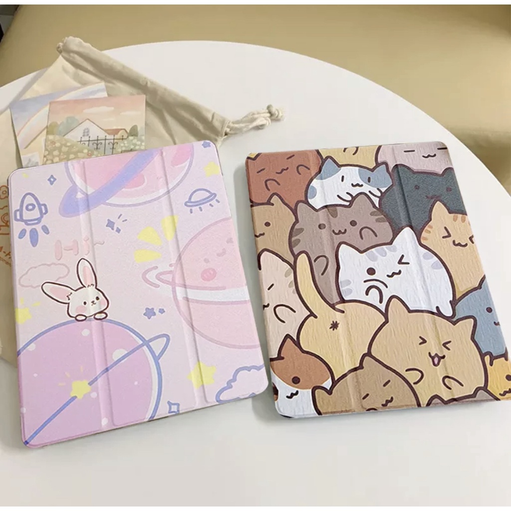 เคสสำหรับไอแพด พร้อมช่องเสียบปากกา แบบหลังใส gen7 gen8 gen9 10.2 Air3 10.5 gen5 /6 9.7 Pro 11 เคสไอแพด Air4 Air5 10.9