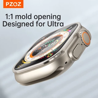 Pzoz กรอบกันชนโลหะ พร้อมกระจกนิรภัย 49 มม. สําหรับ Apple Watch Ultra I Watch Series 49 มม.