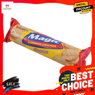 ขนม เมจิก แซนวิชแครกเกอร์ รสชีส 115 กรัม Magic Sandwich Crackers Cheese Flavor 115 g.บิสกิต, คุ้กกี้, เวเฟอร์