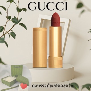 🔥ส่งฟรี ของแท้🔥ลิปสติกกุชชี่ Gucci Rouge à Lèvres Mat Lip Colour 505/208 ลิปเนื้อแมทยอดฮิต กันน้ำ