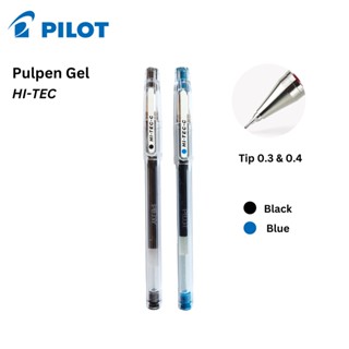 Hitam Hi-tec-c PILOT ปากกาเจล หัวขนาด 0.3 และ 0.4 หมึกสีดํา น้ําเงิน คุณภาพ - Unit