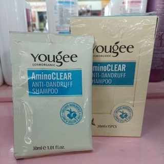 (ยกกล่อง)15ซอง Yougee AminoCLEAR Anti-Dandruff Shampoo ( แชมพูสำหรับหนังศีรษะแห้ง+ขจัดรังแค ) 30 มล.