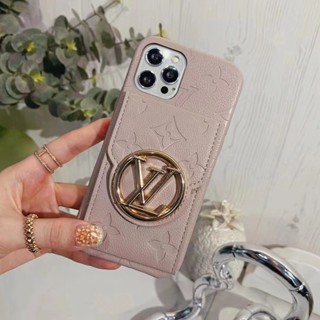 เคสโทรศัพท์มือถือหนัง กันกระแทก พร้อมกระจก สําหรับ iPhone 14Pro max 14Pro iPhone 14 Plus iPhone 14 iPhone13 Pro iPhone 13Pro max iPhone13 mini iPhone12 11