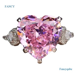 Fancy แหวนหมั้น รูปหัวใจพราว ของขวัญวันเกิด วันครบรอบ คริสต์มาส