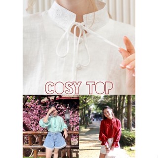 Nizse Cosy Top เสื้อครอปคอจีน ♥️ พร้อมส่ง 3 สี